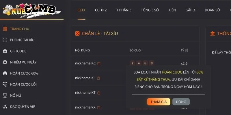 Kubank chuyên cung cấp game chẵn lẻ chất lượng